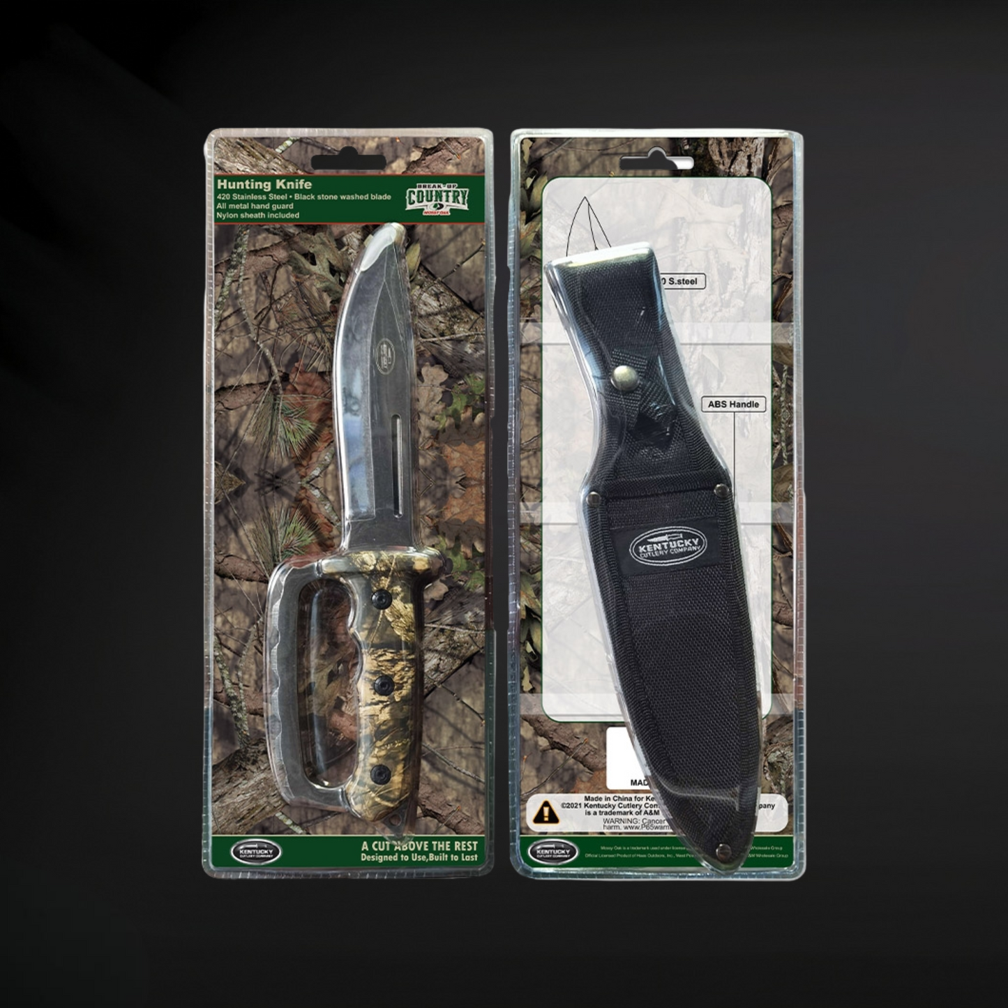 Knife - Mossy Oak 12" Hunting Camo - Zack Wholesale