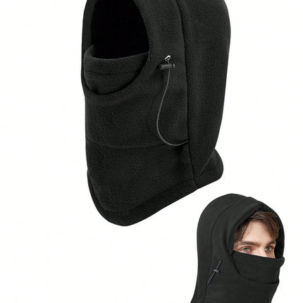 Adjustable Fleece Winter Hood Balaclava – Full Face Neck Warmer for Cold Weather