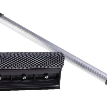 Extendable Car Window Squeegee with Mesh Scrubber – Aluminum Handle Windshield Cleane