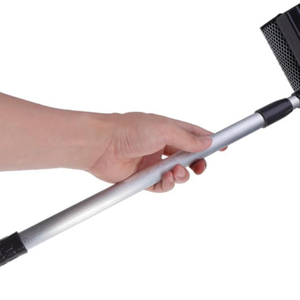 Extendable Car Window Squeegee with Mesh Scrubber – Aluminum Handle Windshield Cleane