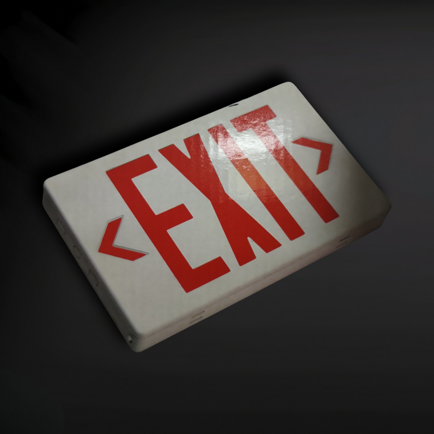 Generic Red on White Exit Sign - Zack Wholesale