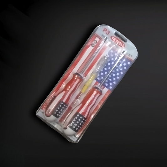 3-Piece American Flag Design Screwdrivers - Zack Wholesale