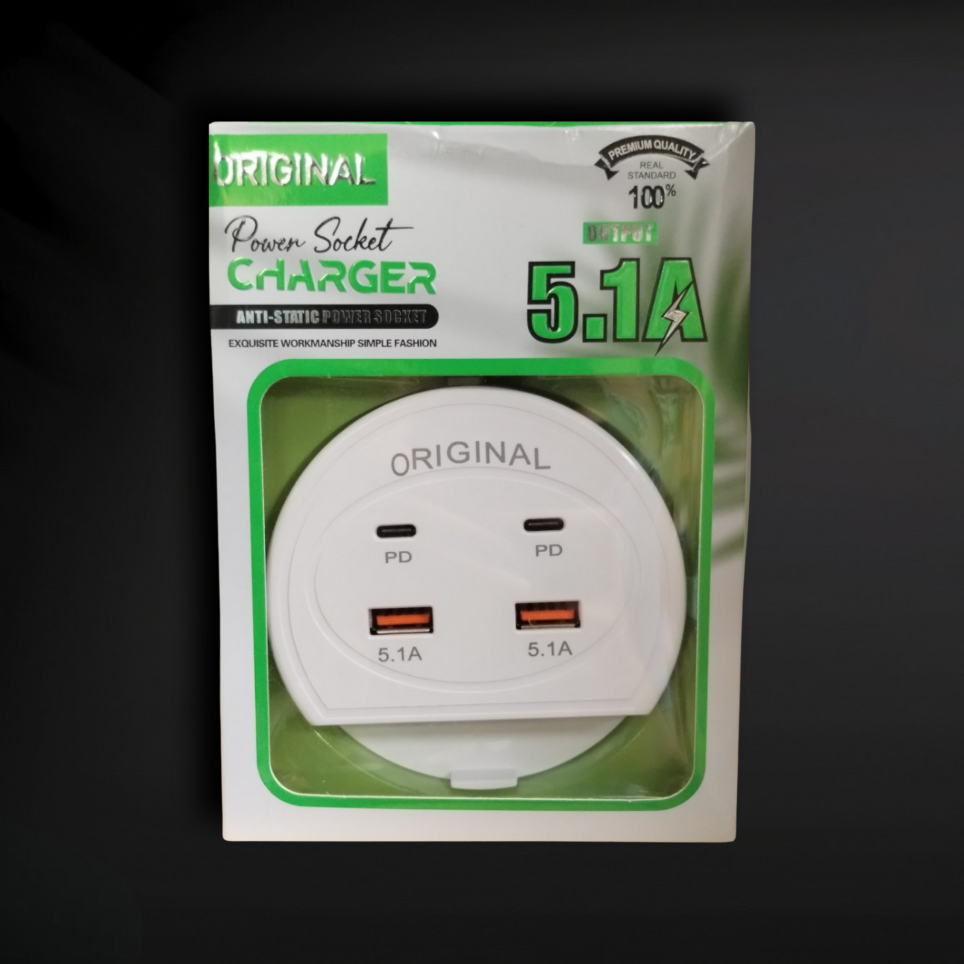 Power Charging Socket with Dual USB and Dual Type C - Zack Wholesale