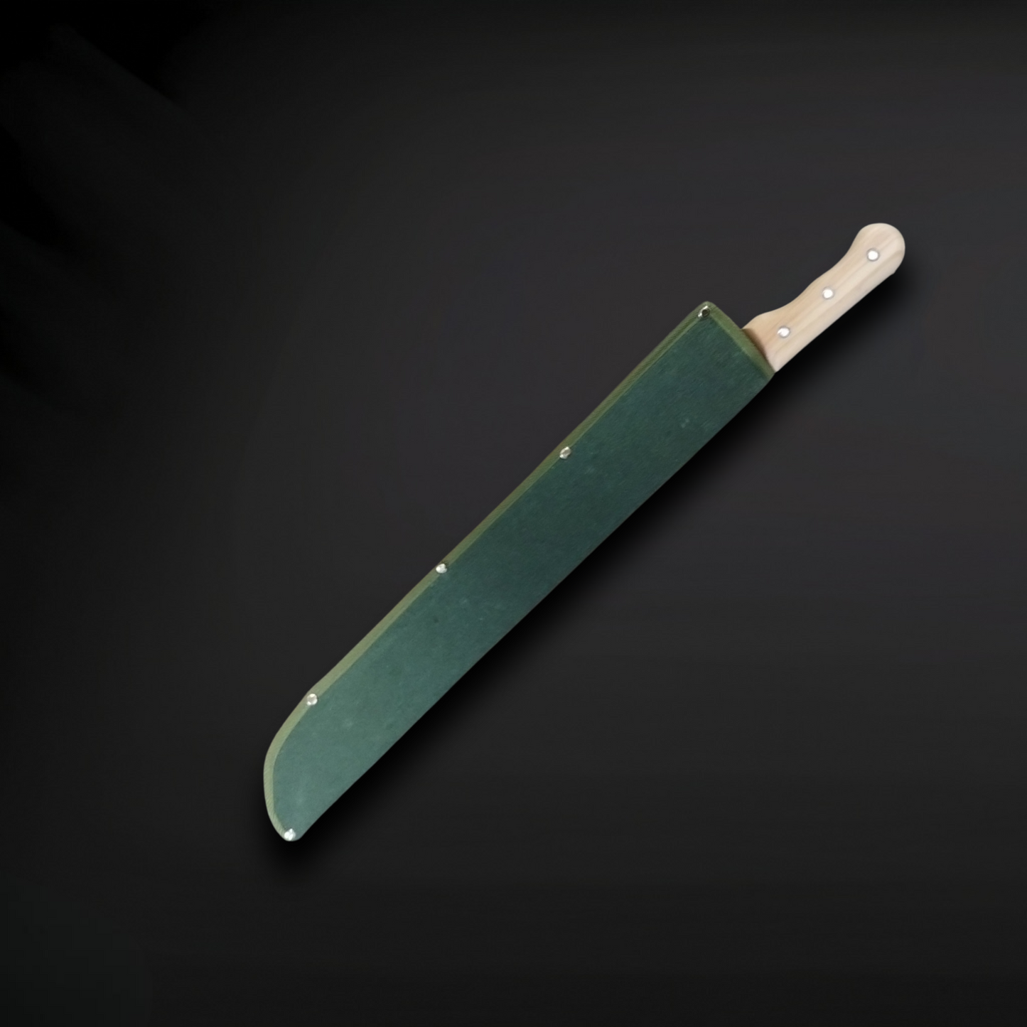 Wood Handle Machete with Dark Green Sheath - Zack Wholesale