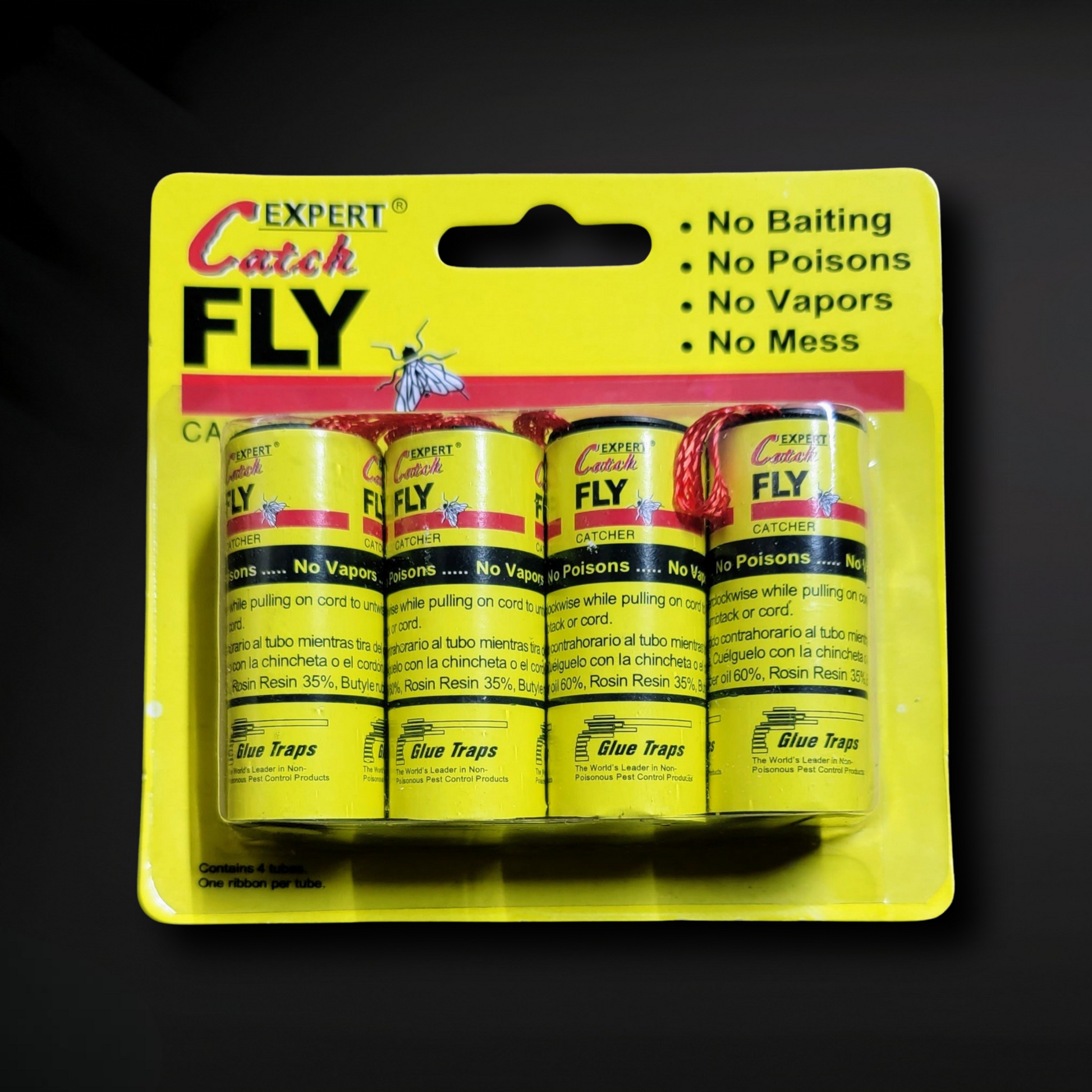 4-Piece Fly Stik Ribbon (No Baiting, Poisons, Vapor, or Mess) - Zack Wholesale