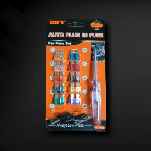 10-Piece Assorted Auto Fuses with Fuse Tester - Zack Wholesale