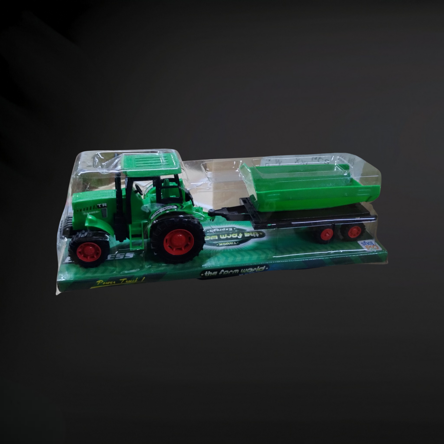 Farm Tractor Model with Trailer - Interactive Play Set