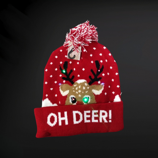 Light-Up Holiday Themed Beanies | Add Sparkle to Your Festive Attire