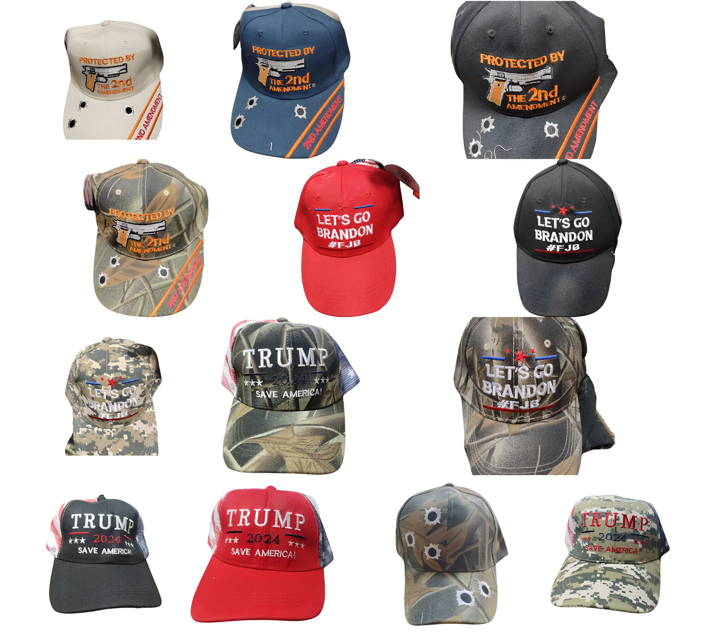 Assorted Patriot/Conservative Design Caps | Wear Your Values with Style