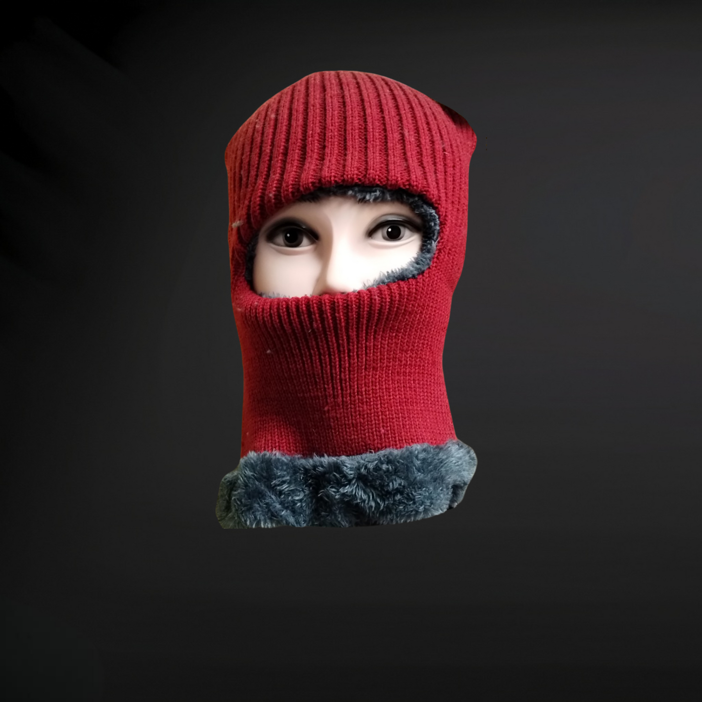 Red Balaclava Beanie Mask Ski Mask with Plush Interior | Ultimate Cold-Weather Comfort