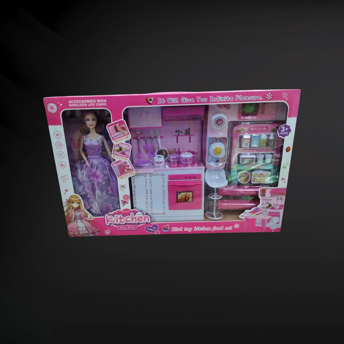 Kitchen Doll Playhouse Set with Doll and Accessories