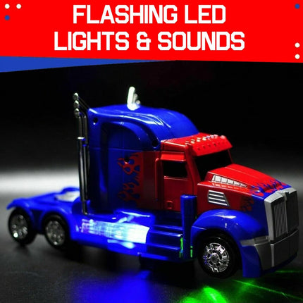 Transforming Robot Truck Toy – Lights, Sounds & Automatic Conversion Action