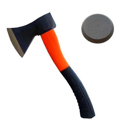 Heavy Duty Camping Hatchet – Sharp Carbon Steel Blade Axe for Wood Splitting, Survival, and Outdoor Use – Non-Slip Gri