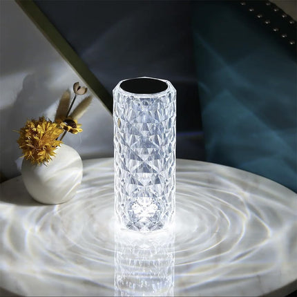 HONGMAO Crystal Touch Lamp – USB Rechargeable LED Table Lamp