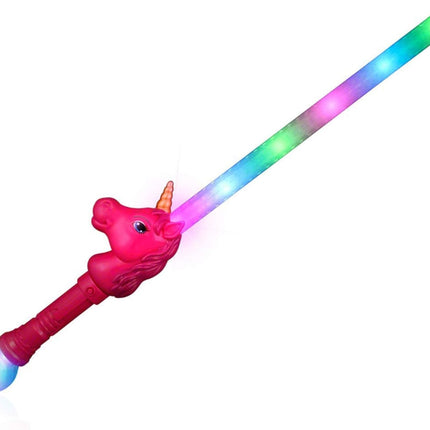 Magical Unicorn Light-Up Sword Wand for Kids – LED Glow Toy for Parties & Playtime