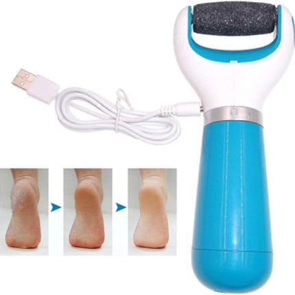 Rechargeable Electric Foot Callus Remover – Pedicure Tool with 4 Roller Heads for Cracked Heels & Dead Skin