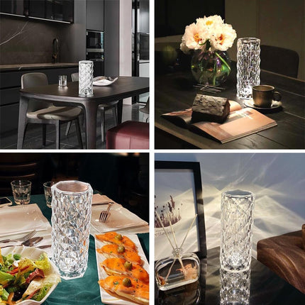 HONGMAO Crystal Touch Lamp – USB Rechargeable LED Table Lamp