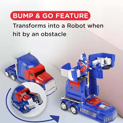 Transforming Robot Truck Toy – Lights, Sounds & Automatic Conversion Action