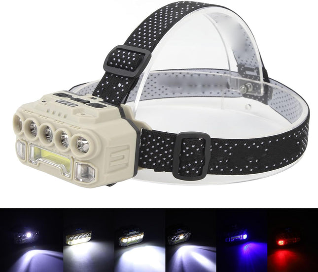 brightest rechargeable headlamp flashlight Wireless Ultra-Bright LED Tactical Headlamp with | Wholesale Electronics