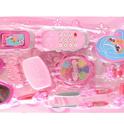 Bonny Girl Pretend Play Accessories Set – Sunglasses, Phone, Purse, Makeup & More – Toy Kit for Girls Ages 3+