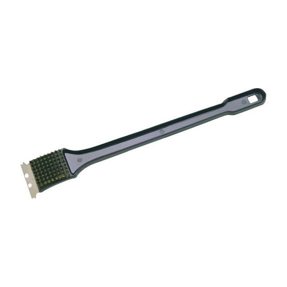 BBQ Grill Cleaning Brush with Scraper – Long Handle Wire Bristle Tool for Outdoor Grills