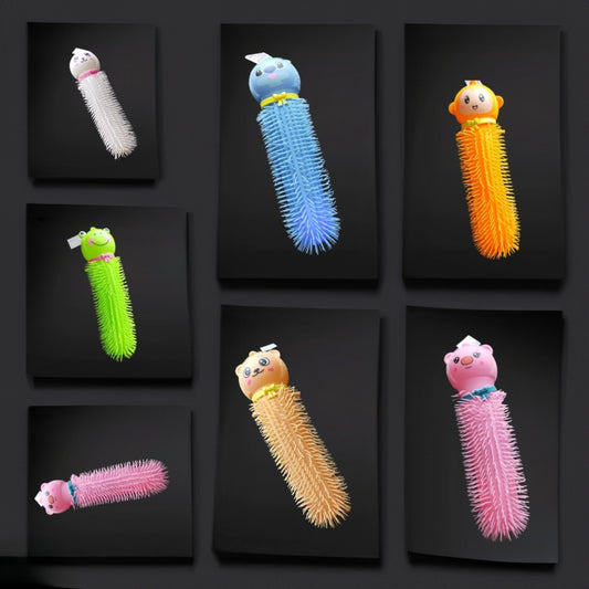 Light Up Puffer Worms with Assorted Cute Faces