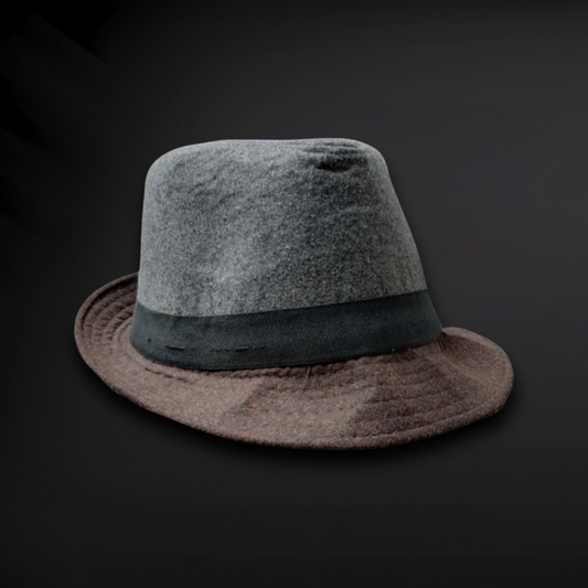 Grey Fedora with Black Accent Zack Wholesale