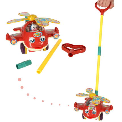 Flyer Musical Push Airplane Toy –  Sounds & Rotating Propeller for Toddlers