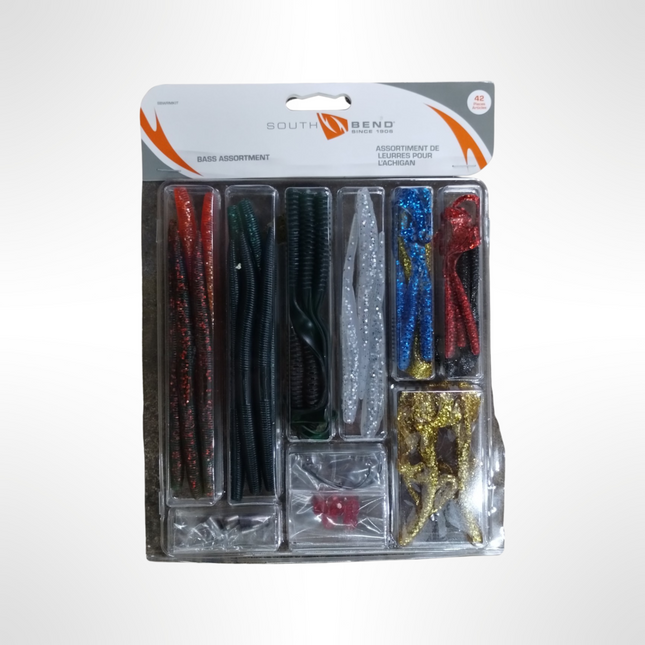bass lure assortment Wholesale 42-Piece Soft Plastic Bass Fishing Lure | Wholesale