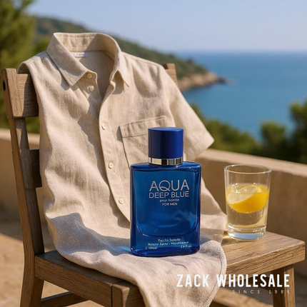 Aqua Deep Blue Eau de Toilette for Men – Ocean Fresh Long-Lasting Cologne (100ml)