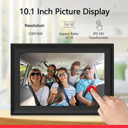 AMOR 10.1-Inch WiFi Digital Photo Frame – Smart Picture Frame with App, Alexa Compatible