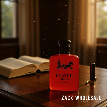 Player Red Cologne for Men – Bold Masculine Fragrance Spray, 100ml