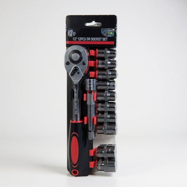 Kentucky Industrial Tools 1/2" or 1/4" 12pc Ratchet Socket Wrench Set