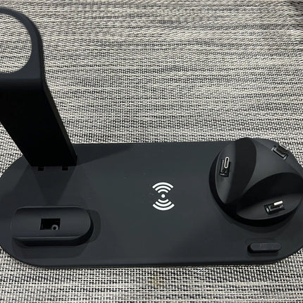 3-in-1 Universal Charging Dock – Stand for iPhone, Apple Watch & AirPods (Type-C/USB Compatible)
